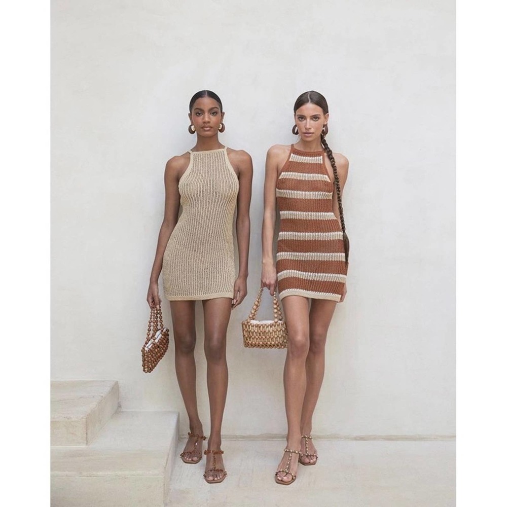 NEW Cult Gaia Yara Crochet Dress Sz M Off White - Picture 10 of 15